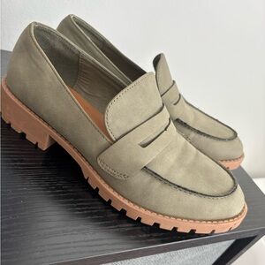 Me Too Olive Green Loafers